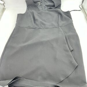 Talbots Black Sheath Dress With Ruffle Size 18W